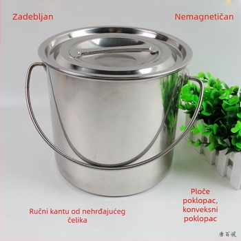 Posuda za juhu od nehrđajućeg čelika 201, kapacitet 2,1–3 L, model 201, s poklopcem