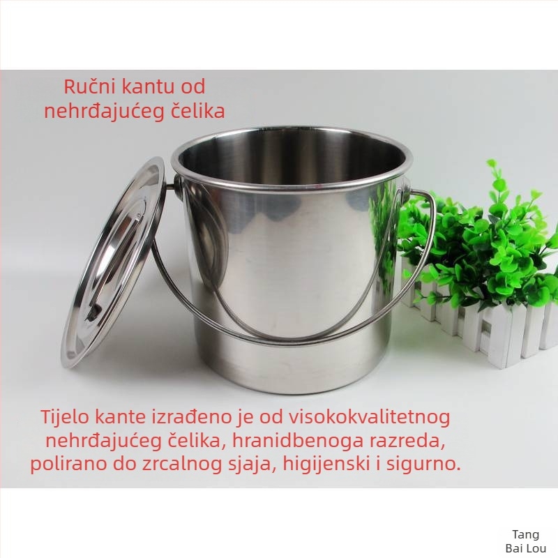 Posuda za juhu od nehrđajućeg čelika 201, kapacitet 2,1–3 L, model 201, s poklopcem