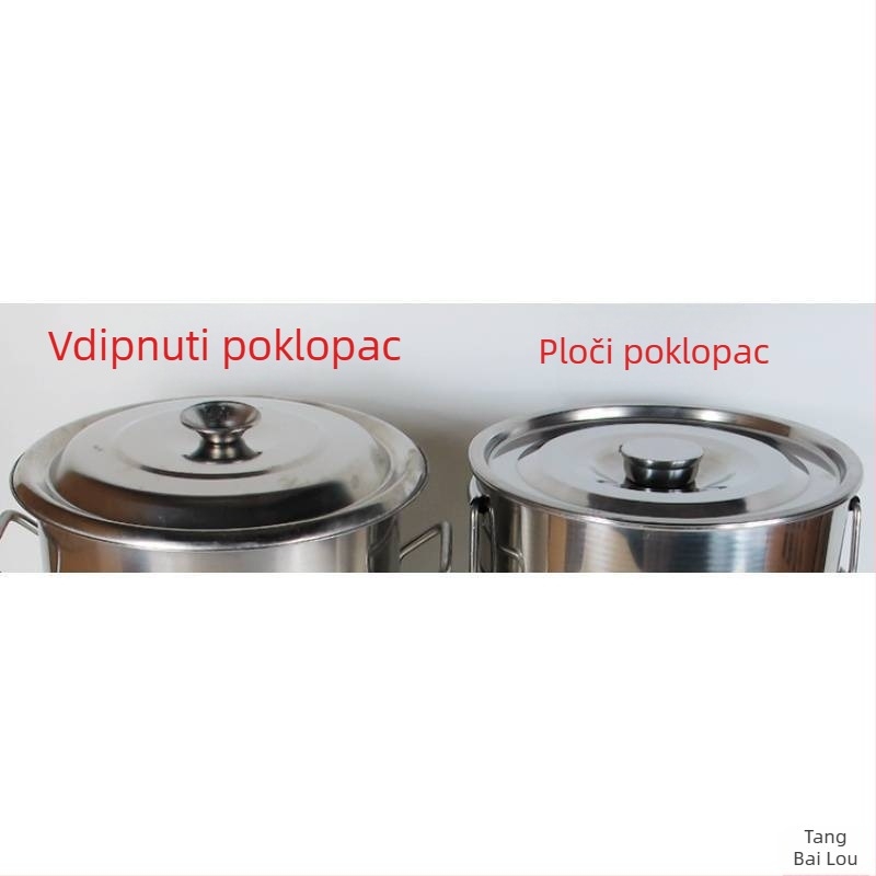 Posuda za juhu od nehrđajućeg čelika 201, kapacitet 2,1–3 L, model 201, s poklopcem