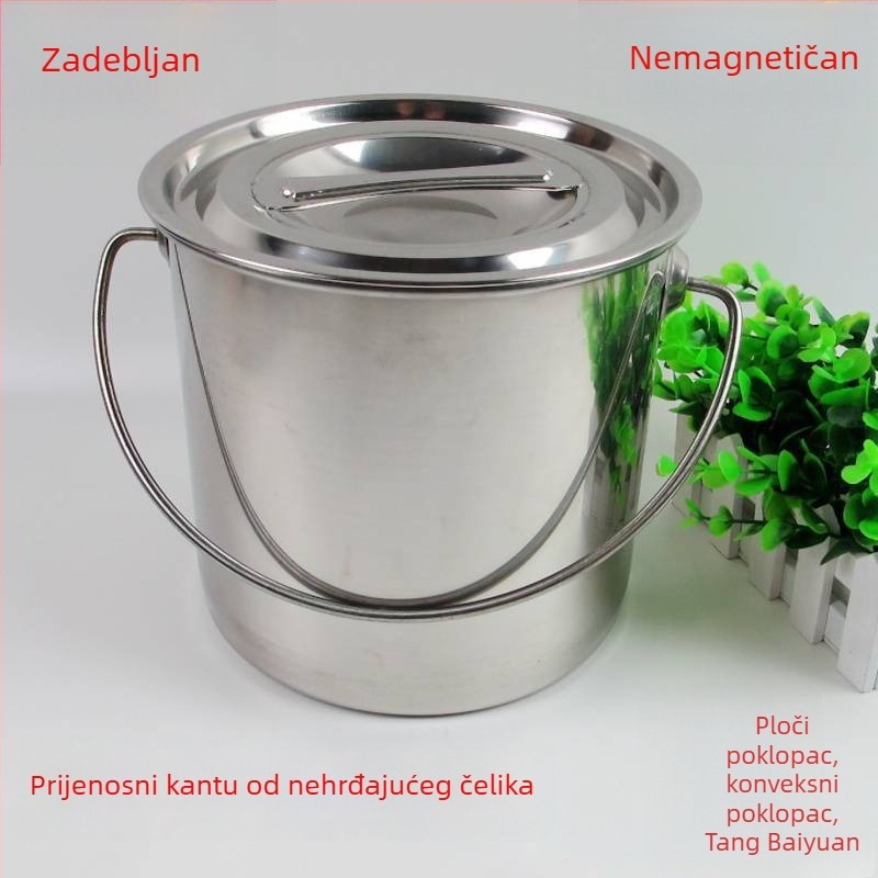 Posuda za juhu od nehrđajućeg čelika 201, kapacitet 2,1–3 L, model 201, s poklopcem