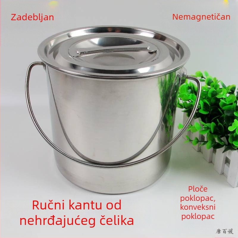 Posuda za juhu od nehrđajućeg čelika 201, kapacitet 2,1–3 L, model 201, s poklopcem