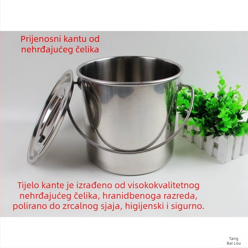 Posuda za juhu od nehrđajućeg čelika 201, kapacitet 2,1–3 L, model 201, s poklopcem