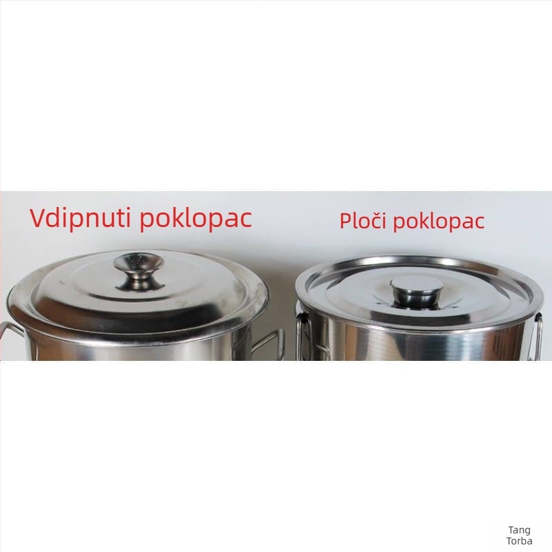 Posuda za juhu od nehrđajućeg čelika 201, kapacitet 2,1–3 L, model 201, s poklopcem