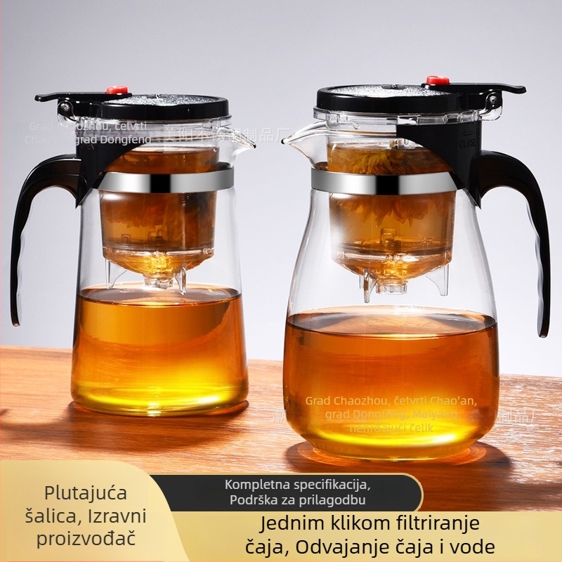 Stakleni čajnik s integriranim filtrom – otporan na temperaturu, moderan minimalistički dizajn