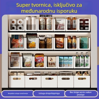 Sun Xiaomei Organizator kuhinjskog ormarića s pravokutnim dizajnom, mogućnost slaganja, 12L, ABS+PS, FG-2231