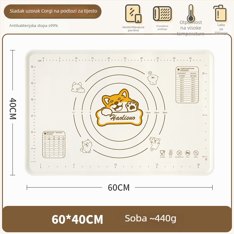 Silikonska podloga za miješenje tijesta — Sylvania, tiskanje logotipa dostupno, prilagodljivo, lansirano 2023