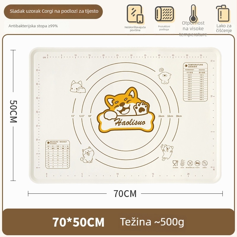 Silikonska podloga za miješenje tijesta — Sylvania, tiskanje logotipa dostupno, prilagodljivo, lansirano 2023