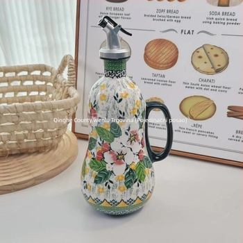 Keramička boca za ulje, otporna na visoke temperature, nordijski stil, s automatskim otvaranjem i zatvaranjem