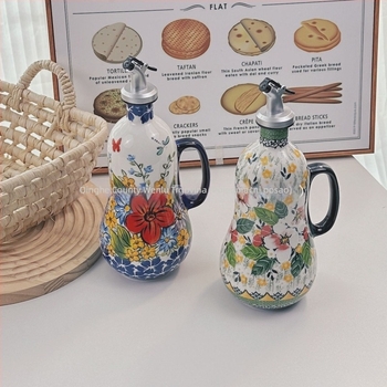 Keramička boca za ulje, otporna na visoke temperature, nordijski stil, s automatskim otvaranjem i zatvaranjem