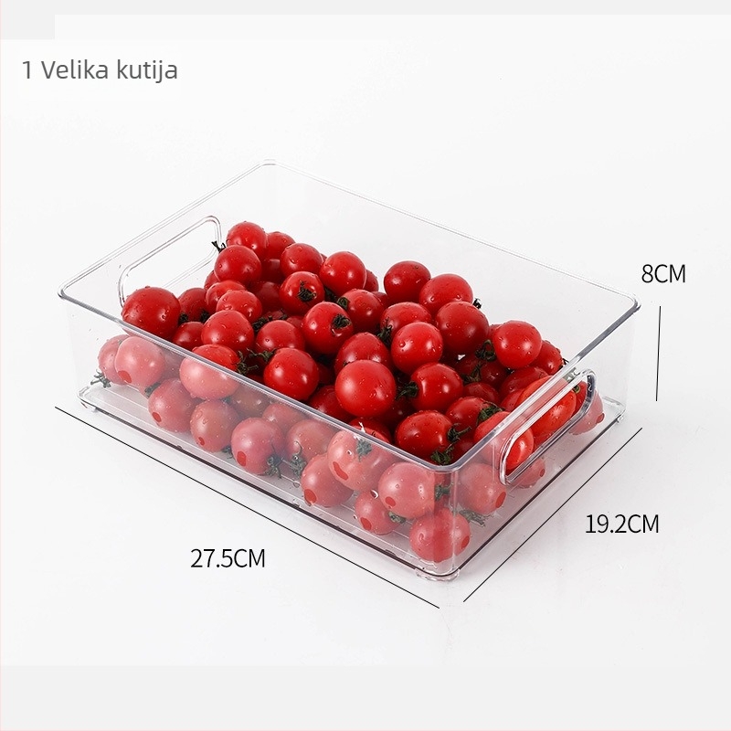 Kutija za skladištenje u hladnjaku za voće i povrće, plastika prehrambene klase, jednostavan stil, kuhinjski organizator