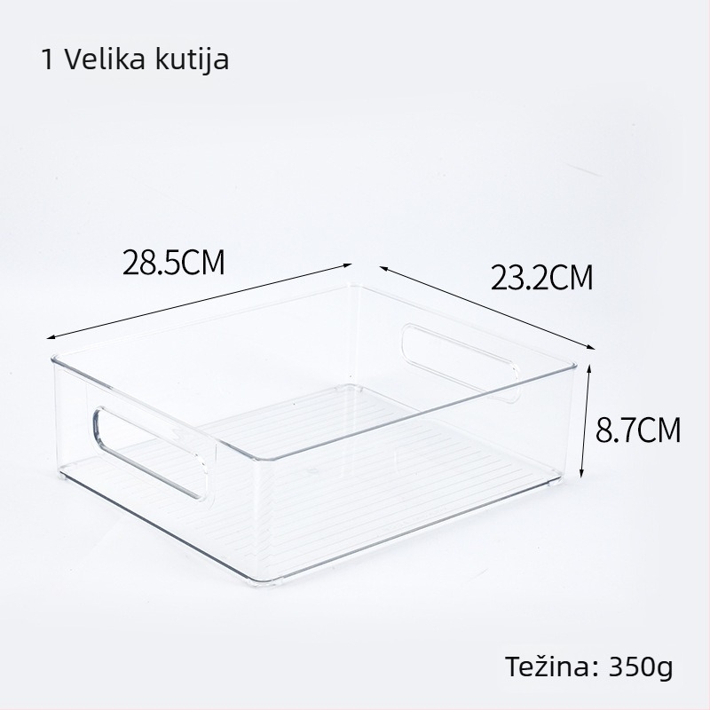 Kutija za skladištenje u hladnjaku za voće i povrće, plastika prehrambene klase, jednostavan stil, kuhinjski organizator