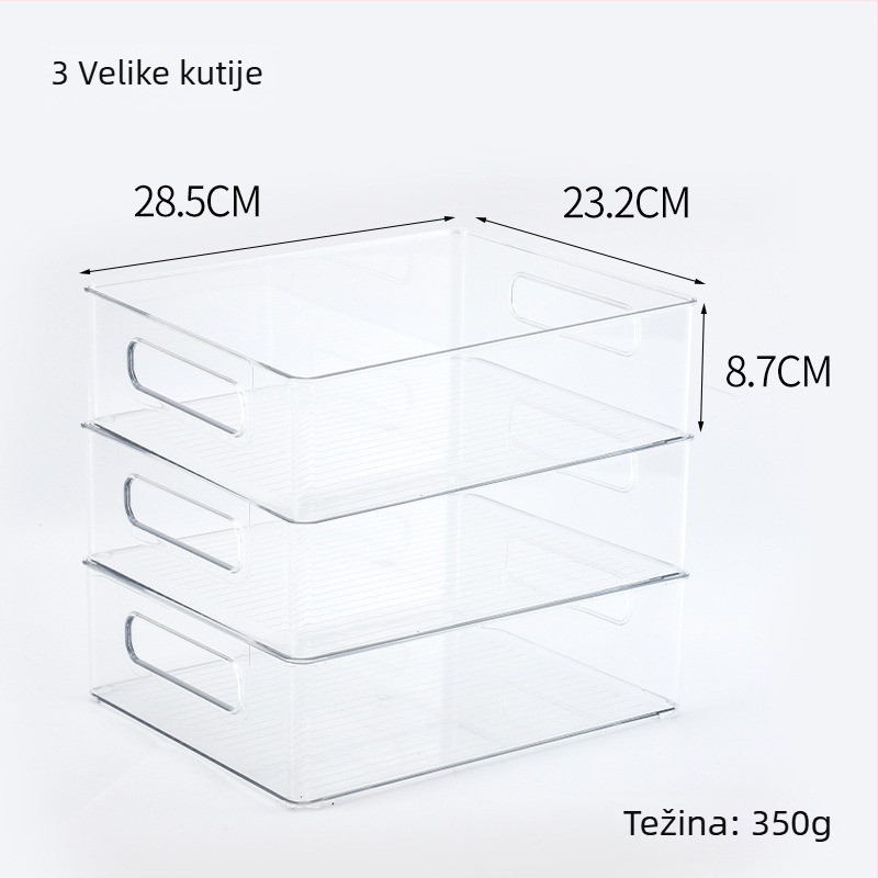 Kutija za skladištenje u hladnjaku za voće i povrće, plastika prehrambene klase, jednostavan stil, kuhinjski organizator