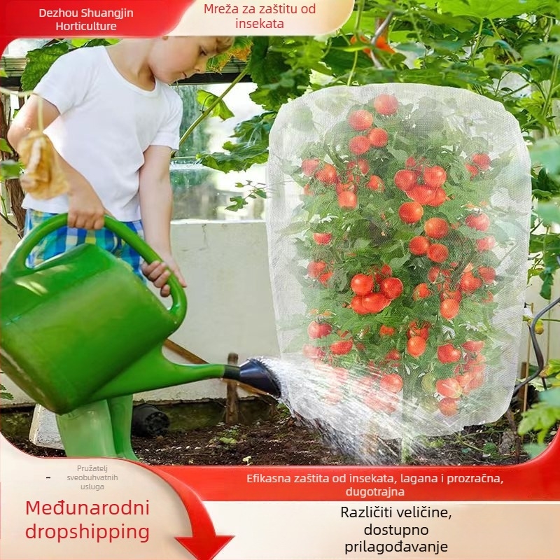 Mreža za zaštitu od insekata za povrće i voćke, debela mreža od plastike, 80-mrežna