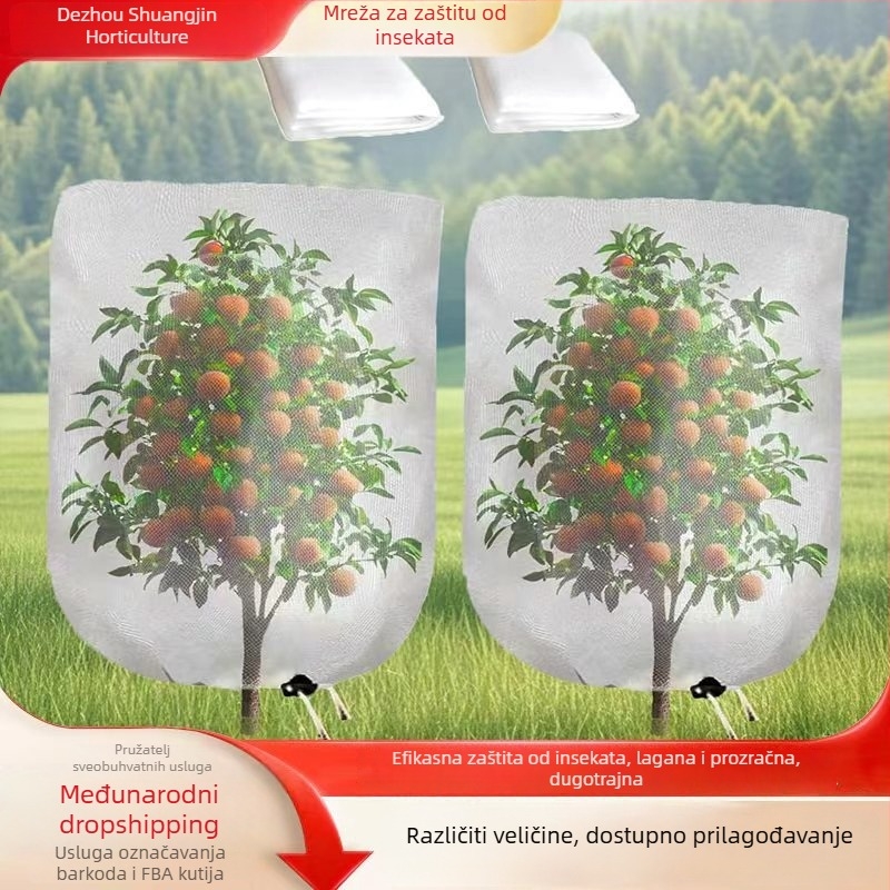 Mreža za zaštitu od insekata za povrće i voćke, debela mreža od plastike, 80-mrežna