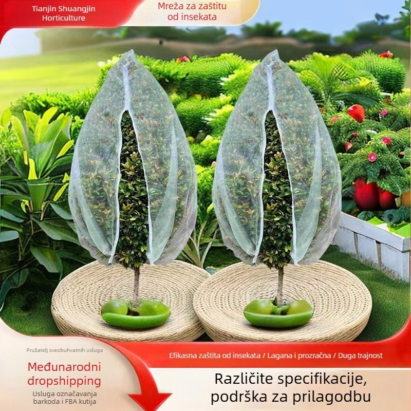 Mreža za zaštitu od insekata za povrće i voćke, debela mreža od plastike, 80-mrežna