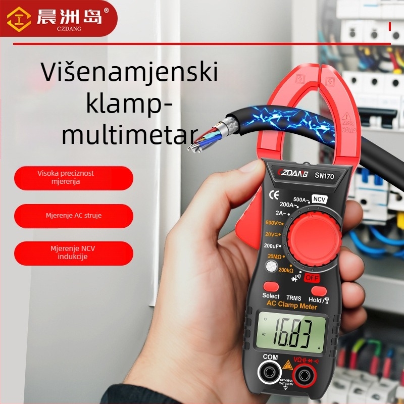 CZDANG Visoko precizan prenosni kliještni multimetar s digitalnim zaslonom za električare