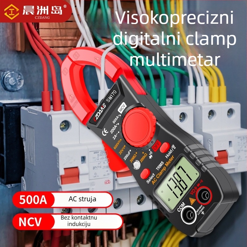 CZDANG Visoko precizan prenosni kliještni multimetar s digitalnim zaslonom za električare