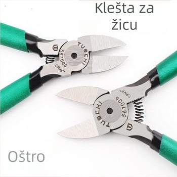 Diagonalne nosne kliješta za kabel, krom-vanadij čelik, 0,25 kg, alat za rezanje vodiča i obradu plastike