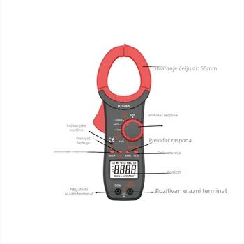 Klemni ampermetar 826B6000, pametni digitalni s automatskim rasponom, mjerenje temperature, 1000 A