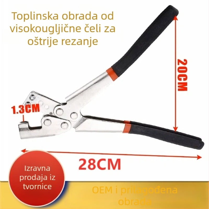 Jednoručne kliješte za stropne nosače — probijanje i rezanje, visoko ugljični čelik, 0.580 kg