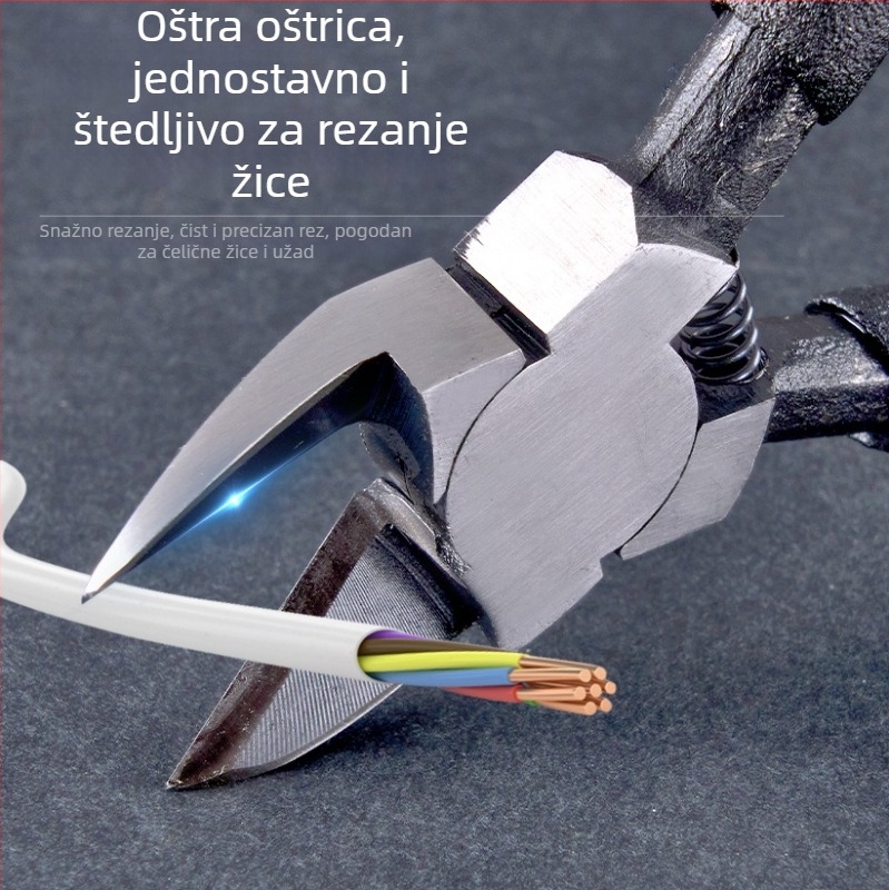 Industrijska razina dijagonalne škare za elektroniku i Gundam model DIY, igličasti vrh, nehrđajući čelik, čelik 55, težina 0.088
