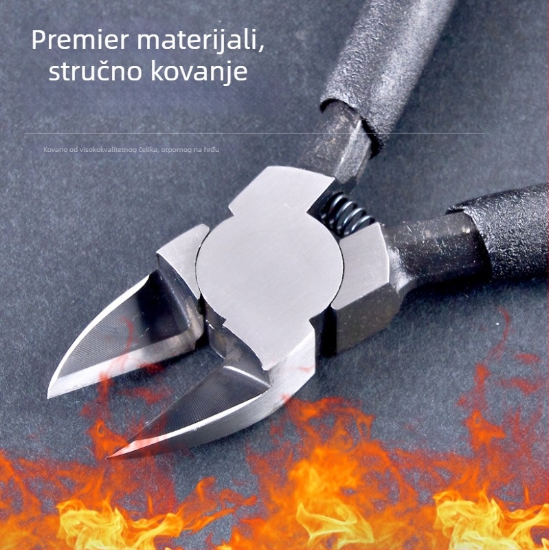 Industrijska razina dijagonalne škare za elektroniku i Gundam model DIY, igličasti vrh, nehrđajući čelik, čelik 55, težina 0.088