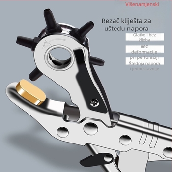 Univerzalni bušač rupa za kožu i kaiševe, krom-vanadijeva čeli, težina 0,5 kg