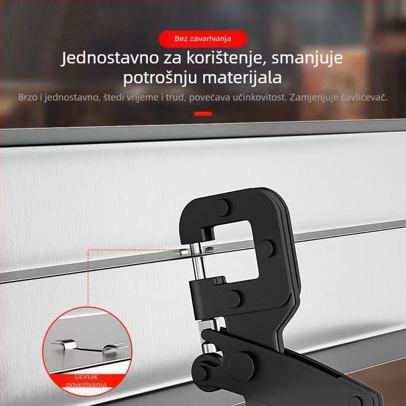 Industrijski kliješta za strop i pregradne zidove – alat za bušenje, ugljični čelik, težina 0,74 kg