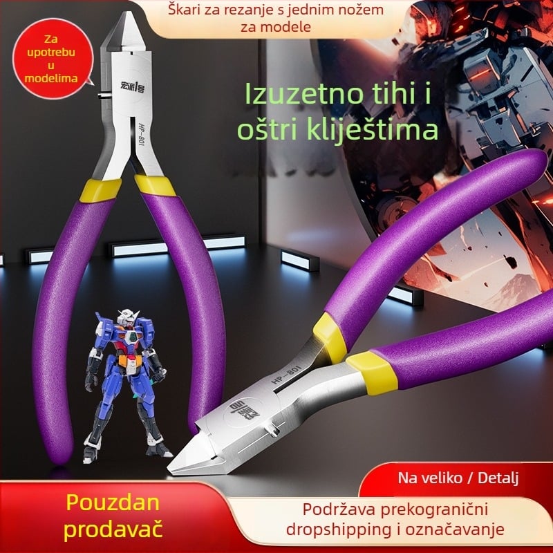 Hongpai No.1 Jednoplemeni modelarski kliješt – za sastavljanje i demontažu, ugljična čelika, težina 0.06