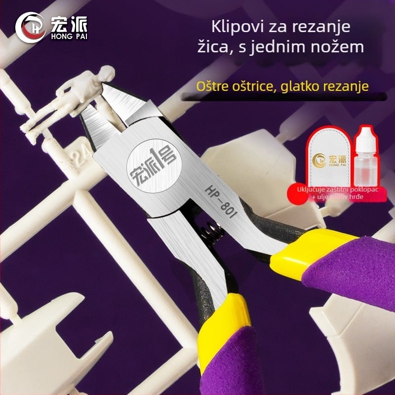 Hongpai No.1 Jednoplemeni modelarski kliješt – za sastavljanje i demontažu, ugljična čelika, težina 0.06