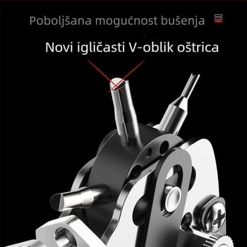 Delixi kliješta za bušenje rupa, za pojaseve i narukvice sata, nehrđajući čelik, težina 0.35