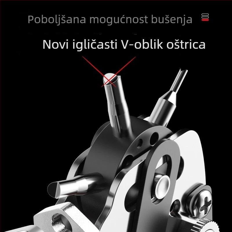 Delixi kliješta za bušenje rupa, za pojaseve i narukvice sata, nehrđajući čelik, težina 0.35