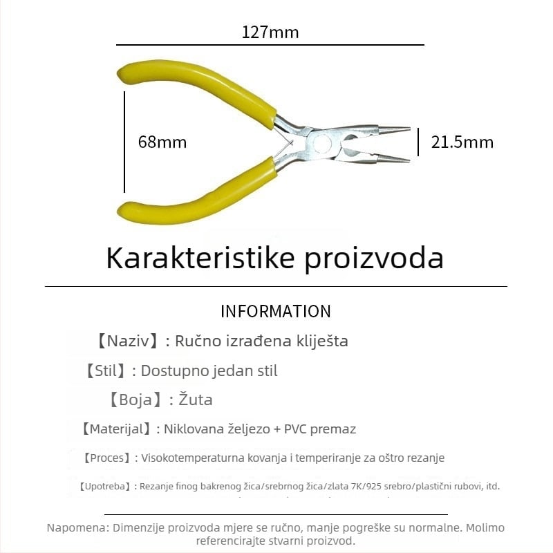 3-u-1 klešta za izradu nakita, nehrđajući čelik nikl-krom, težina 0.06