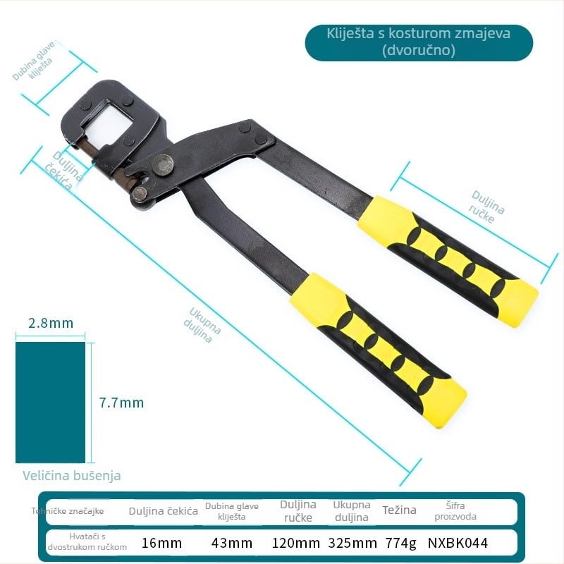 Ručni hidraulični probijač za metalne konstrukcije — industrijske klase, bez zakovica, aluminijska legura, za stolove za pričvršćivanje