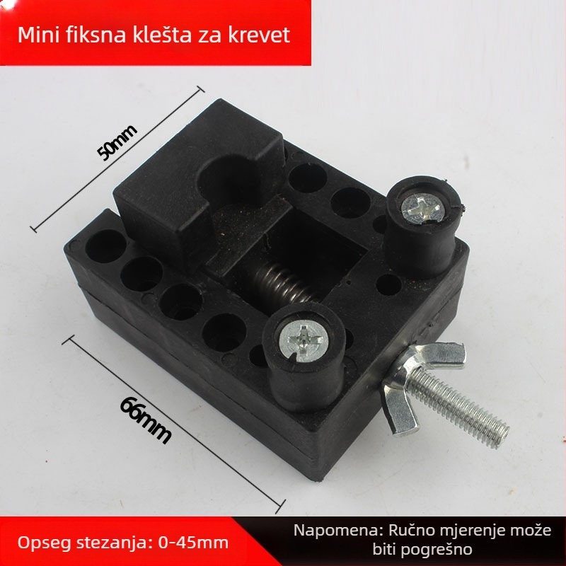 Mini radni vješak za DIY preradu – bušenje i poliranje; pogodno za jezgro breskve, perle, nakit, sat; materijal: plastika; težina: 0.2