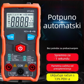 Digitalni multimetar s automatskim rasponom, visoka preciznost, mjerač kapaciteta, kompaktn