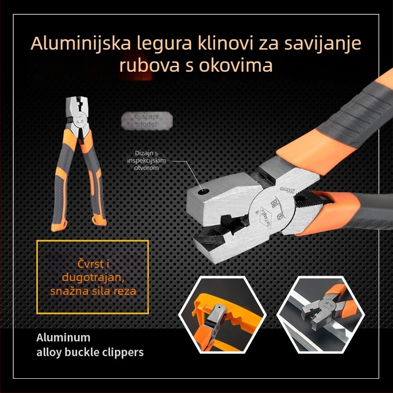 Kliešte od nehrđajućeg čelika s pravim kutom, sklopni rub, stolarski model, specifikacija 30, težina 250 g