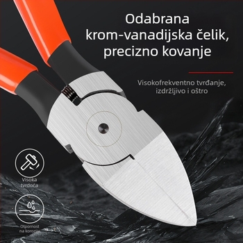 Industrijske kliješke za uštedu napora: dijagonalne kliješte za rezanje i mini kliješte s oprugom za žice, krom-vanadijski čelik
