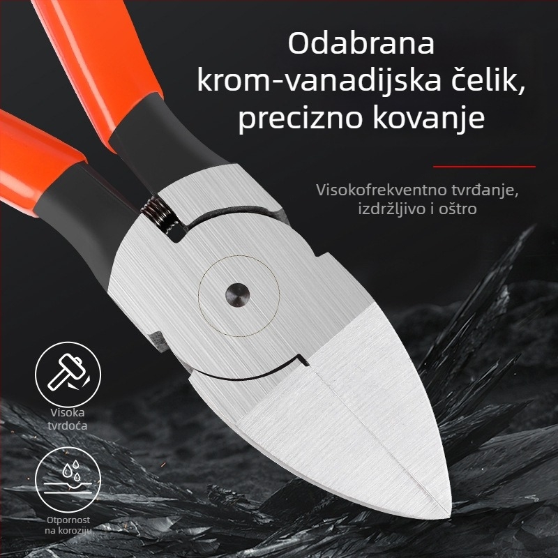 Industrijske kliješke za uštedu napora: dijagonalne kliješte za rezanje i mini kliješte s oprugom za žice, krom-vanadijski čelik