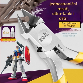 Klešta za rezanje – Hongpai No.1, jednostrani kliješta za sklapanje Gundam modela, za plastične modele, visoko ugljična čelika, težina 0.1