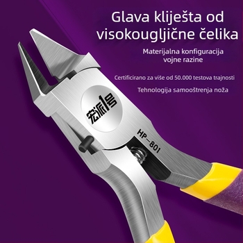 Klešta za rezanje – Hongpai No.1, jednostrani kliješta za sklapanje Gundam modela, za plastične modele, visoko ugljična čelika, težina 0.1