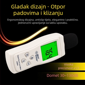 AS804 digitalni mjerač buke, prijenosni, raspon 30-130 dBA, točnost 1.5 dB, razlučivost 0.1 dB