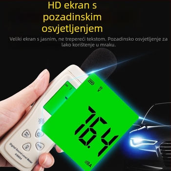 AS804 digitalni mjerač buke, prijenosni, raspon 30-130 dBA, točnost 1.5 dB, razlučivost 0.1 dB
