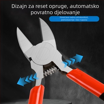 Klešta za rezanje bakrene žice, s oštricom od visoko ugljičnog čelika i tvrdom opružom