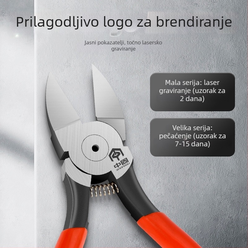 Klešta za rezanje bakrene žice, s oštricom od visoko ugljičnog čelika i tvrdom opružom