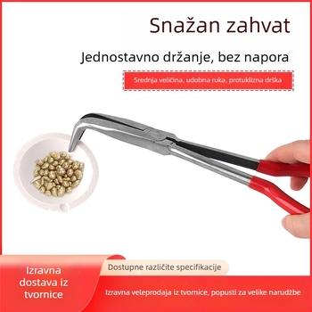 Klešta s iglom nosom - produžene dugi nosovi, zakrivljene vrhove 45°/90°, Električarske višenamjenske kliješta — Marka: win win; Materijal: Drugo; Težina: Više; Specifikacije: Više
