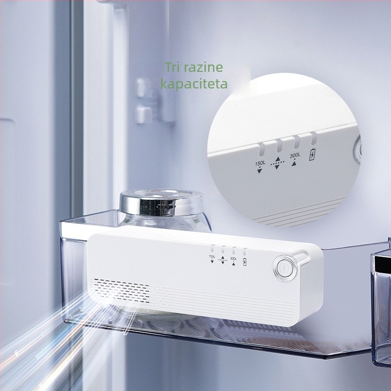 Dezodorans i sterilizator za hladnjak, USB napajanje, model QH-XD16, za područje 41–60 m², buka <45 dB, gumbno upravljanje