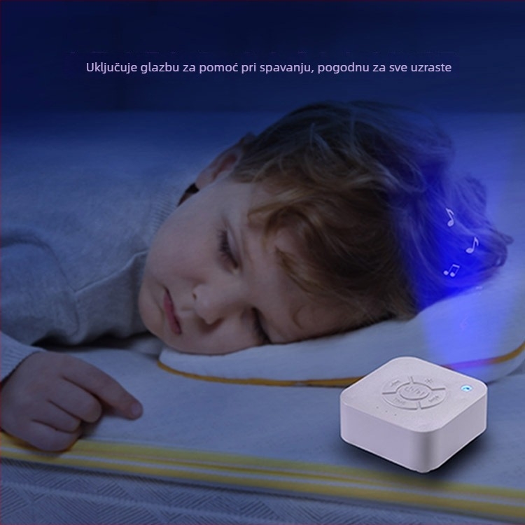 LED noćna svjetiljka za san s bijelim šumom i glazbom, USB napajanje, ABS sjenilo, napetost ≤36V, CE potvrda