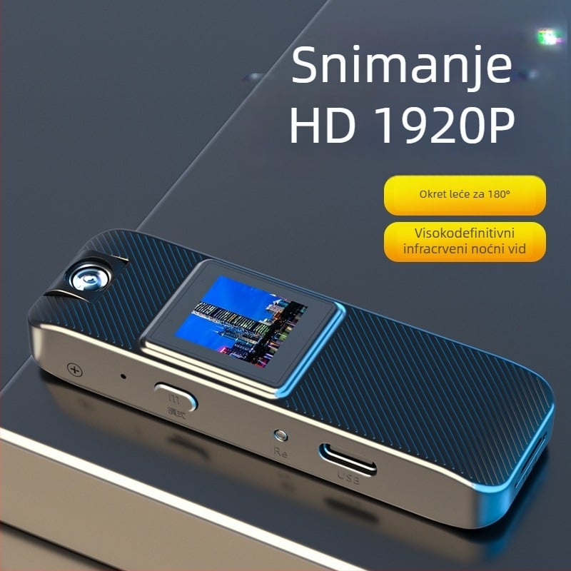 Sportska kamera za akciju s noćnim vidom — 1080p video, CMOS senzor 5 MP, MicroSD pohrana