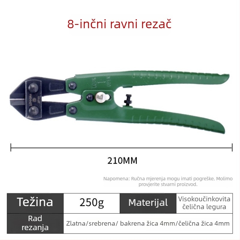 Klešta s glavom zmije za izradu nakita, ravna i dijagonalna nosnica, kovana od 45# čelika, s glatkim završnim rubom rezanja